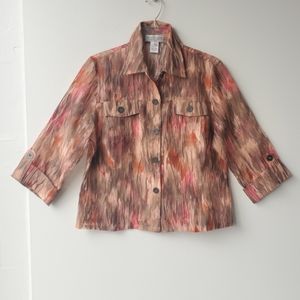 NWT Draper's & Damon's Sheer Button Jacket
